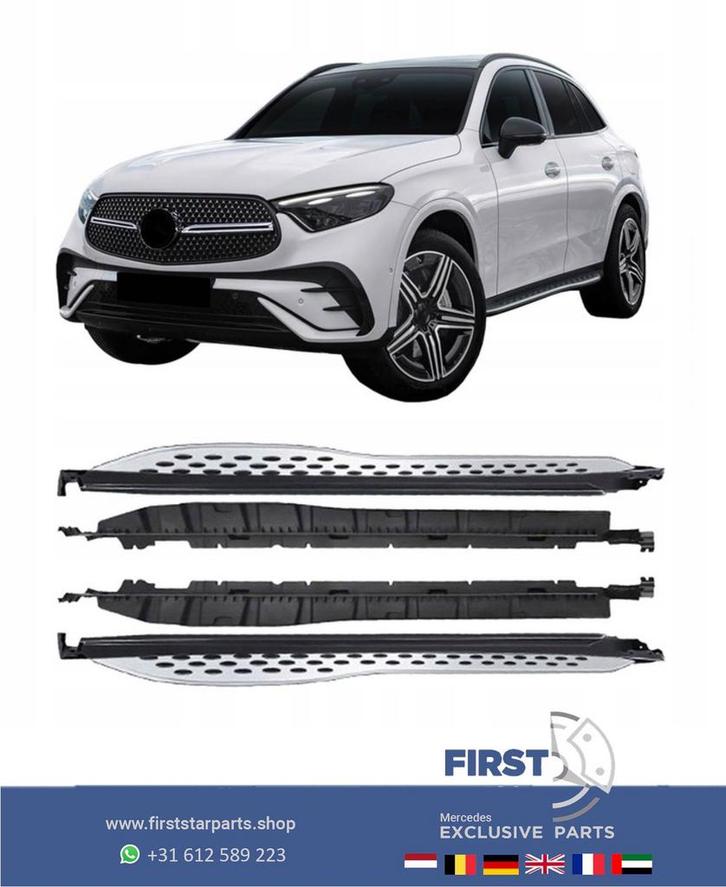 W254 C254 GLC 43 63 AMG TREEPLANKEN ZIJSKIRT SET SIDESKIRTS, Auto-onderdelen, Carrosserie, Bumper, Mercedes-Benz, Gebruikt, Ophalen of Verzenden
