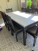 tafel + stoelen, Huis en Inrichting, Tafels | Eettafels, Ophalen, Gebruikt, Vijf personen of meer, Rechthoekig