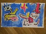 Herman Brood  Uniek werk  Gesigneerd  Acryl Tekening op Papi, Antiek en Kunst, Ophalen