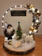 Kerststuk kerstring kerstman, ijsbeer met verlichting, Diversen, Kerst, Ophalen, Nieuw