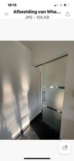 Glazen schuifdeuren , 2 stuks, Doe-het-zelf en Bouw, Deuren en Vliegenramen, Ophalen, Zo goed als nieuw, Glas