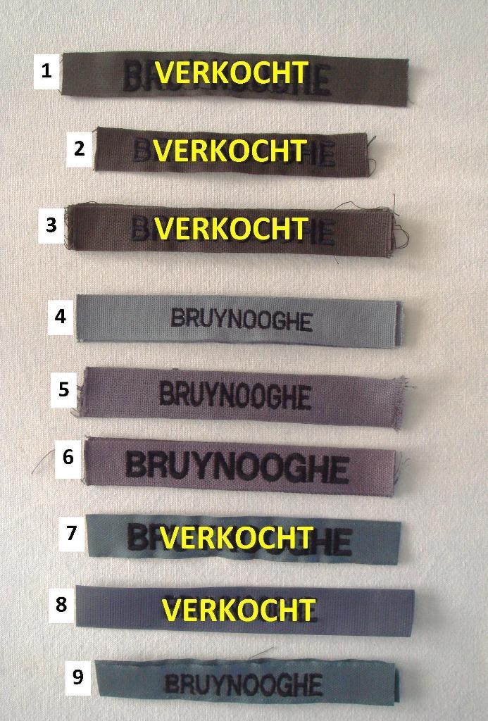ABL #41 - naamlint BRUYNOOGHE (enkel deze naam beschikbaar), Verzamelen, Militaria | Algemeen, Embleem of Badge, Ophalen of Verzenden