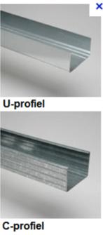 C profiel gyproc wanden, Ophalen, Nieuw, 250 mm of meer, Overige typen