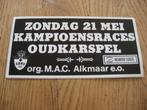 Autocollant Courses de championnat Oudkarspel Alkmaar 14 x 7, Enlèvement ou Envoi, Neuf, Sport