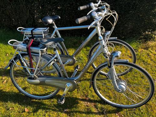Set electrische gazelle orange fietsen, Fietsen en Brommers, Elektrische fietsen, Zo goed als nieuw, Gazelle, 51 tot 55 cm, 50 km per accu of meer