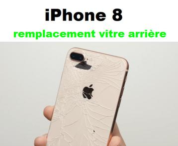 Remplacement vitre arrière iPhone 8 pas cher à Bruxelles 50€