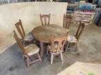 Table avec 6 chaises, 100 à 150 cm, Chêne, Ovale, Enlèvement