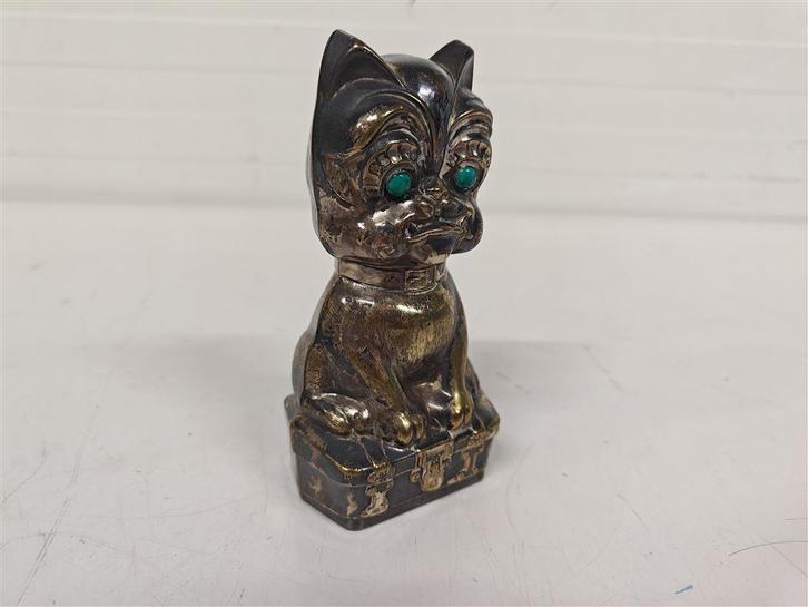 A6633 Verzilverde Spaarpot Naar Hans C Anderson, Antiek en Kunst, Antiek | Tin, Ophalen of Verzenden