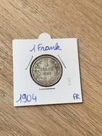 1 franc 1904 België, Postzegels en Munten, Ophalen of Verzenden