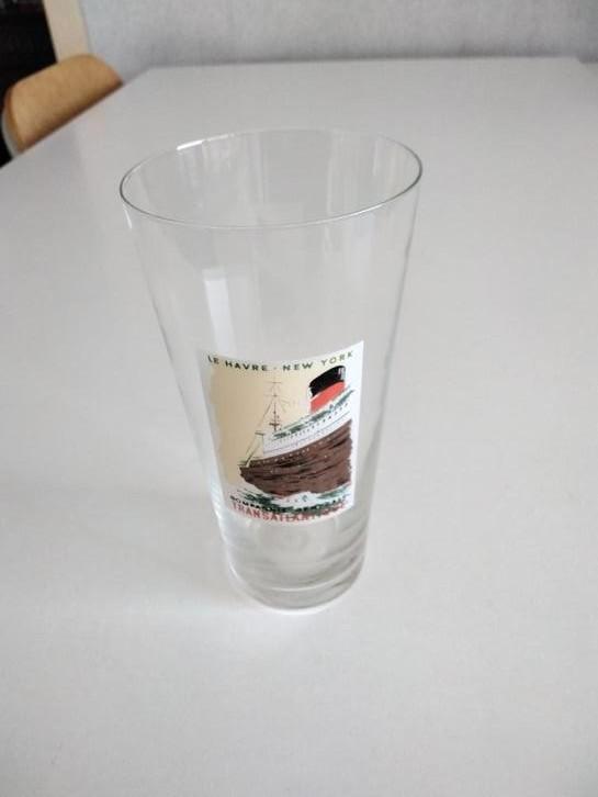 Oud glas Cie Générale Transatlantique/Le Havre-New York, Antiek en Kunst, Antiek | Glaswerk en Kristal, Ophalen of Verzenden