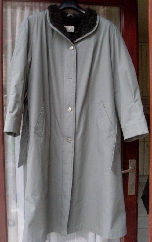 Vintage jas maat 46, Kleding | Dames, Jassen | Winter, Gedragen, Maat 46/48 (XL) of groter, Grijs, Ophalen of Verzenden