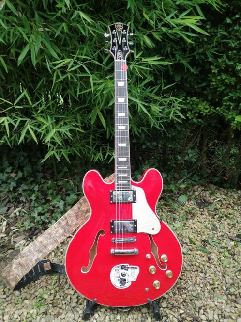 Aziatisch ES-335-model, Muziek en Instrumenten, Snaarinstrumenten | Gitaren | Elektrisch, Nieuw, Semi-solid body, Overige merken