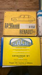 Catalogues pièces détachées Renault-simca- Peugeot..10 pcs, Peugeot