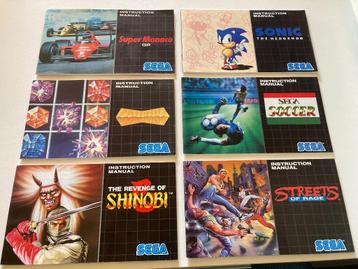 Sega mega drive game handleidingen in mooie staat beschikbaar voor biedingen
