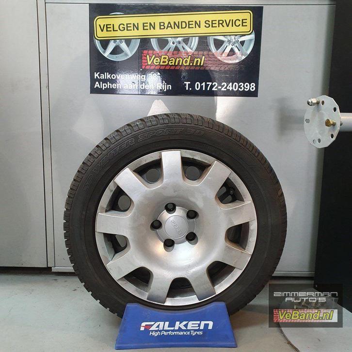 Winterbanden en stalen velgen Saab 9-3, Autos : Pièces & Accessoires, Pneus & Jantes, Pneus et Jantes, Pneus hiver, 16 pouces