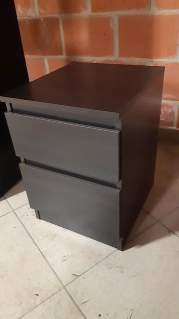 Ladekast nachtkast Ikea Kullen zwart, Huis en Inrichting, Ophalen, Zo goed als nieuw, Minder dan 45 cm, Minder dan 55 cm