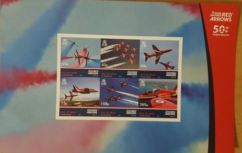 Collector de 6 timbres autocollants des Red Arrows, Timbres & Monnaies, Timbres | Timbres thématiques, Non oblitéré, Avions, Envoi