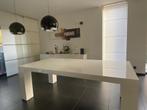 Tafel, Huis en Inrichting, Tafels | Eettafels, Ophalen, 100 tot 150 cm, Modern glans wit, 200 cm of meer