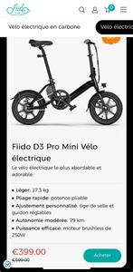 Mini Vélo électrique pliable : Fiido D3 Pro, Fietsen en Brommers, Fietsen | Vouwfietsen, Ophalen, Zo goed als nieuw