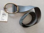 Donkergrijze brede riem, Kleding | Dames, Riemen en Ceinturen, 5 cm of meer, Echt leder, Just be, Ophalen of Verzenden
