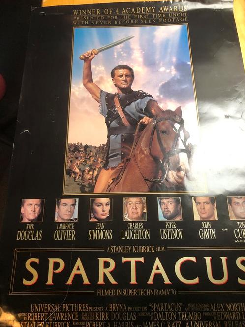 Grote filmposter Spartacus - Kirk Douglas, Collections, Cinéma & Télévision, Utilisé, Film, Enlèvement ou Envoi