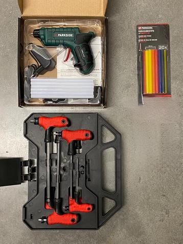 Inbus sleutelset + boren + bits + lijmpistool, Enlèvement ou Envoi, Neuf