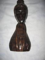 Polynesië houten beeld  vrouw hoofd, Ophalen of Verzenden