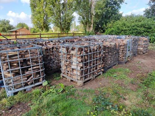 brandhout te koop in ibc-kooien, Jardin & Terrasse, Bois de chauffage, Bûches, Autres essences de bois, 6 m³ ou plus, Enlèvement