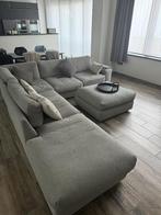 Luxe L zetel - met poef, Huis en Inrichting, Zetels | Zetels, Ophalen, Gebruikt, Hoekbank, 300 cm of meer