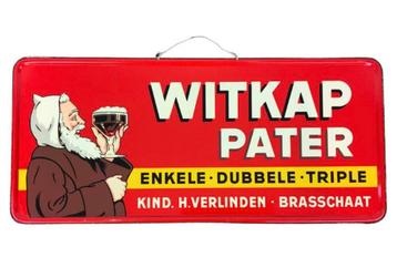 1956 Reclamebord Witkap Pater bier beschikbaar voor biedingen