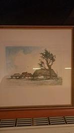 3 etsen in kader van Dirk Baksteen, Antiek en Kunst, Kunst | Etsen en Gravures, Ophalen of Verzenden