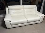 Canapé HTL en cuir blanc – 2,5 places – état impeccable, Huis en Inrichting, Zetels | Zetels, Ophalen, Rechte bank, Minder dan 150 cm