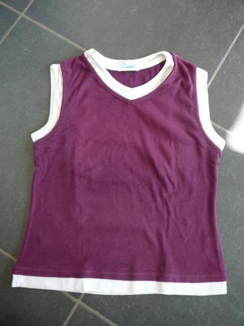 paars-wit t-shirt van het merk cassis, Vêtements | Femmes, Tops, Porté, Taille 36 (S), Violet, Sans manches, Enlèvement ou Envoi