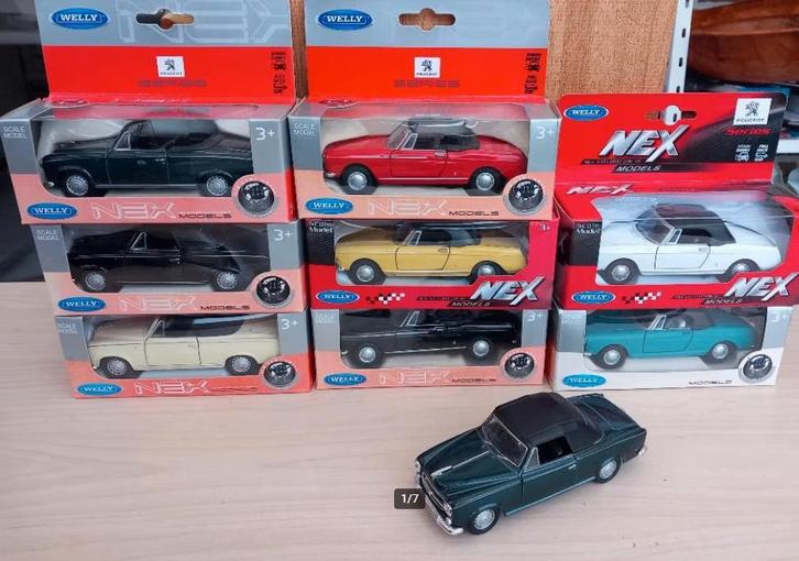 9 scale Peugeot 403 & 404 cabriolet oldtimer, nieuw, Hobby en Vrije tijd, Modelauto's | 1:43, Nieuw, Auto, Ophalen of Verzenden