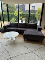 L-zetel in antraciet velvet, Huis en Inrichting, Ophalen, Gebruikt, Stof, Modern