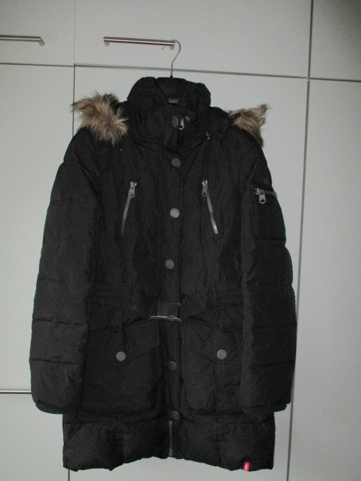 Lange donsjas/winterjas, Esprit, maat M/38, prima staat, Kleding | Dames, Jassen | Winter, Gedragen, Maat 38/40 (M), Zwart, Verzenden