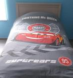 Housse de couette + taie d'oreiller cars 1 personne, Enlèvement, Comme neuf, Gris, Housse de couette