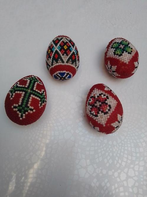 4 œufs de perles (perles) d'Afrique du Sud, Antiquités & Art, Art | Art non-occidental, Enlèvement ou Envoi