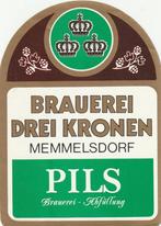 bieretiket #13188 Drei Kronen Memmelsdorf, Verzamelen, Biermerken, Nieuw, Overige merken, Overige typen, Verzenden