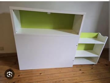 Lit "double" tiroir enfants avec 2 matelas et tête de lit, 90 cm, Comme neuf, Enlèvement, 200 cm