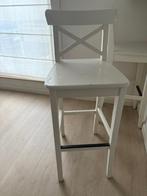 twee barkrukken wit, Huis en Inrichting, Ophalen, Gebruikt, Hout