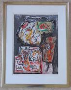 JACQUES DOUCET / COBRA-ABSTRACTIE / KLEURZEEFDRUK 113x89cm, Antiek en Kunst, Ophalen