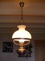 tinnen luchter met spot, Huis en Inrichting, Lampen | Kroonluchters, Ophalen, Gebruikt, Glas