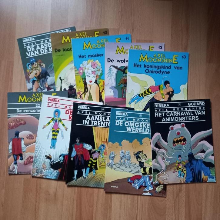 Axel Moonshine pakketje  9 albums  in goede staat., Livres, BD, Utilisé, Enlèvement ou Envoi
