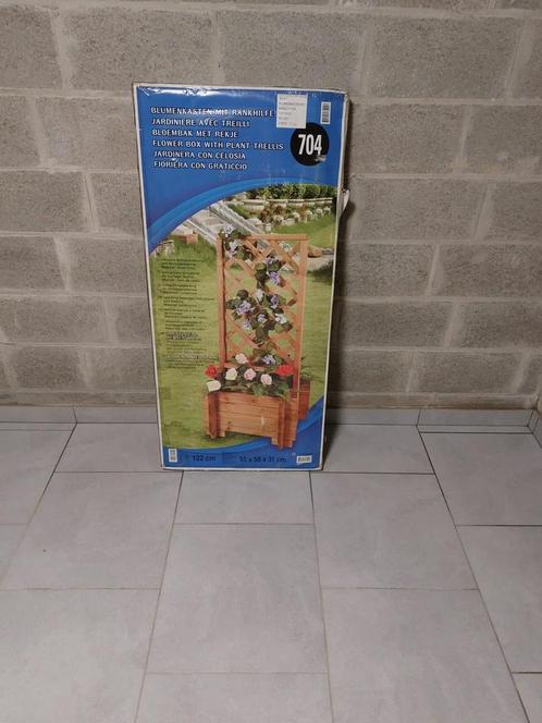 Houten bloembak — Nieuw in verpakking — 80€, Tuin en Terras, Bloembakken en Plantenbakken, Nieuw, Hout, Binnen, Ophalen