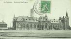 carte postale Saint-Ghislain exterieur de la gare + attelage, Collections, Affranchie, Hainaut, Enlèvement ou Envoi, Avant 1920
