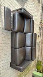 Leren zetel met 2 relaxen, Ophalen, Gebruikt, Driepersoons, Leer