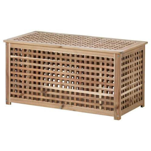 Opbergtafel (massief hout), Maison & Meubles, Tables | Tables d'appoint, Comme neuf, Rectangulaire, 45 à 60 cm, 75 cm ou plus