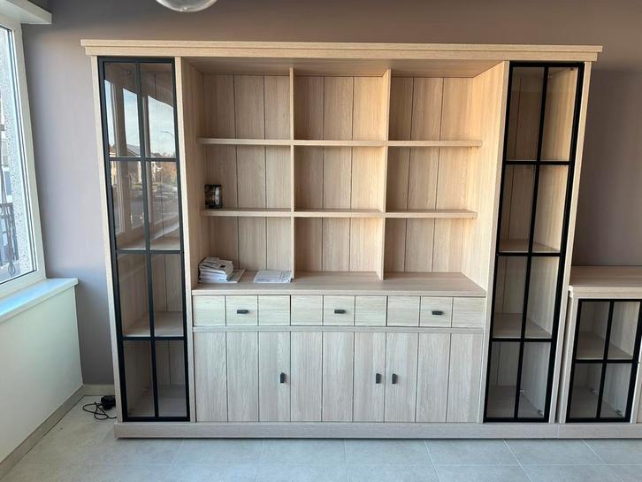 Kastenset: bibliotheek en dressoir, Huis en Inrichting, Kasten | Wandmeubels, Zo goed als nieuw, Ophalen