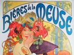 MUCHA - Bières de la Meuse - affiche 60 x 92 ., Enlèvement ou Envoi